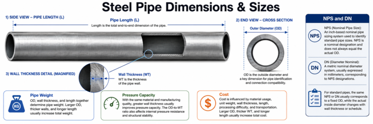Steel Pipe Dimensions & Sizes